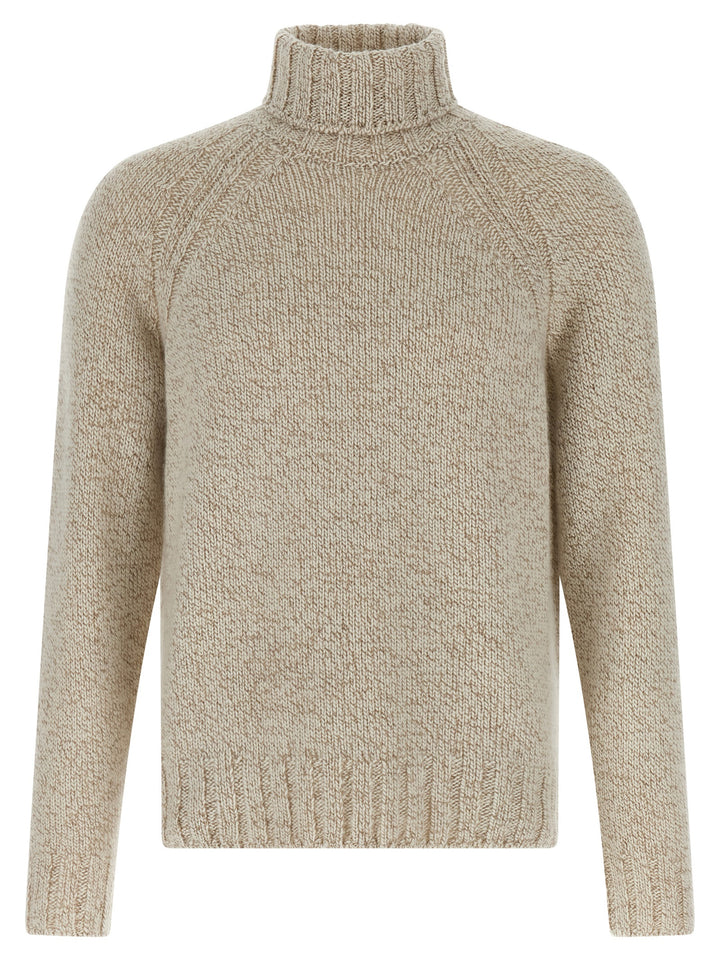 Zegna Cashmere Turtleneck Sweater Maglioni - Beige | bed3215282d1089114cf26e38e763cf2212d0535