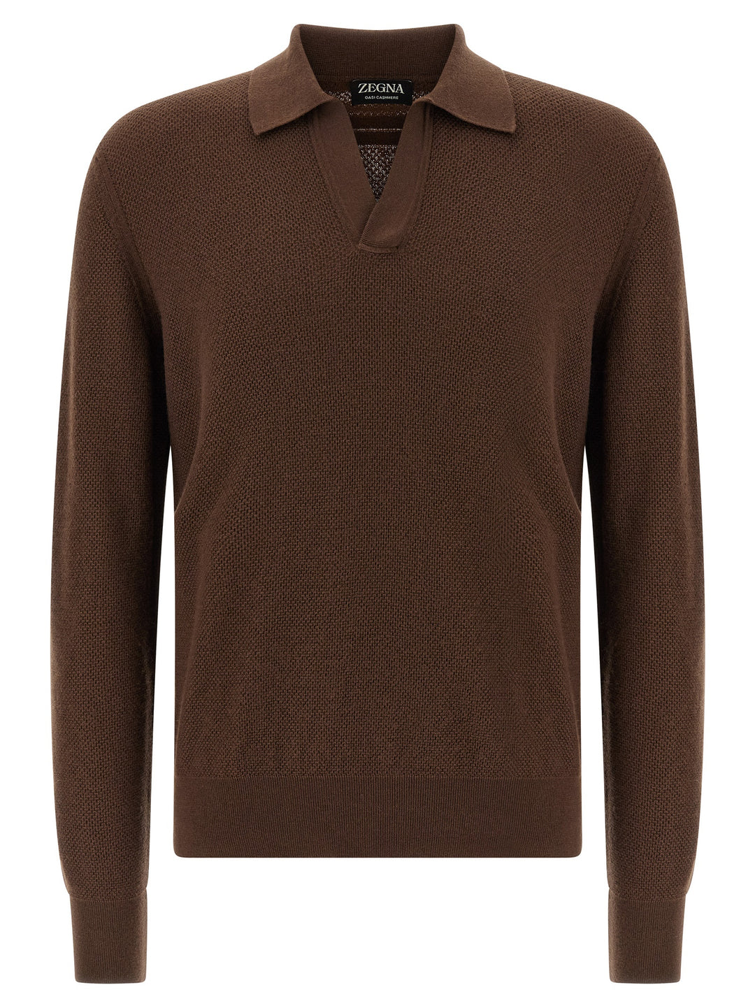 Zegna Oasi Cashmere Polo - Marrone | 456d3fbcdd1d0f050e436fbe688d95adba254a9d