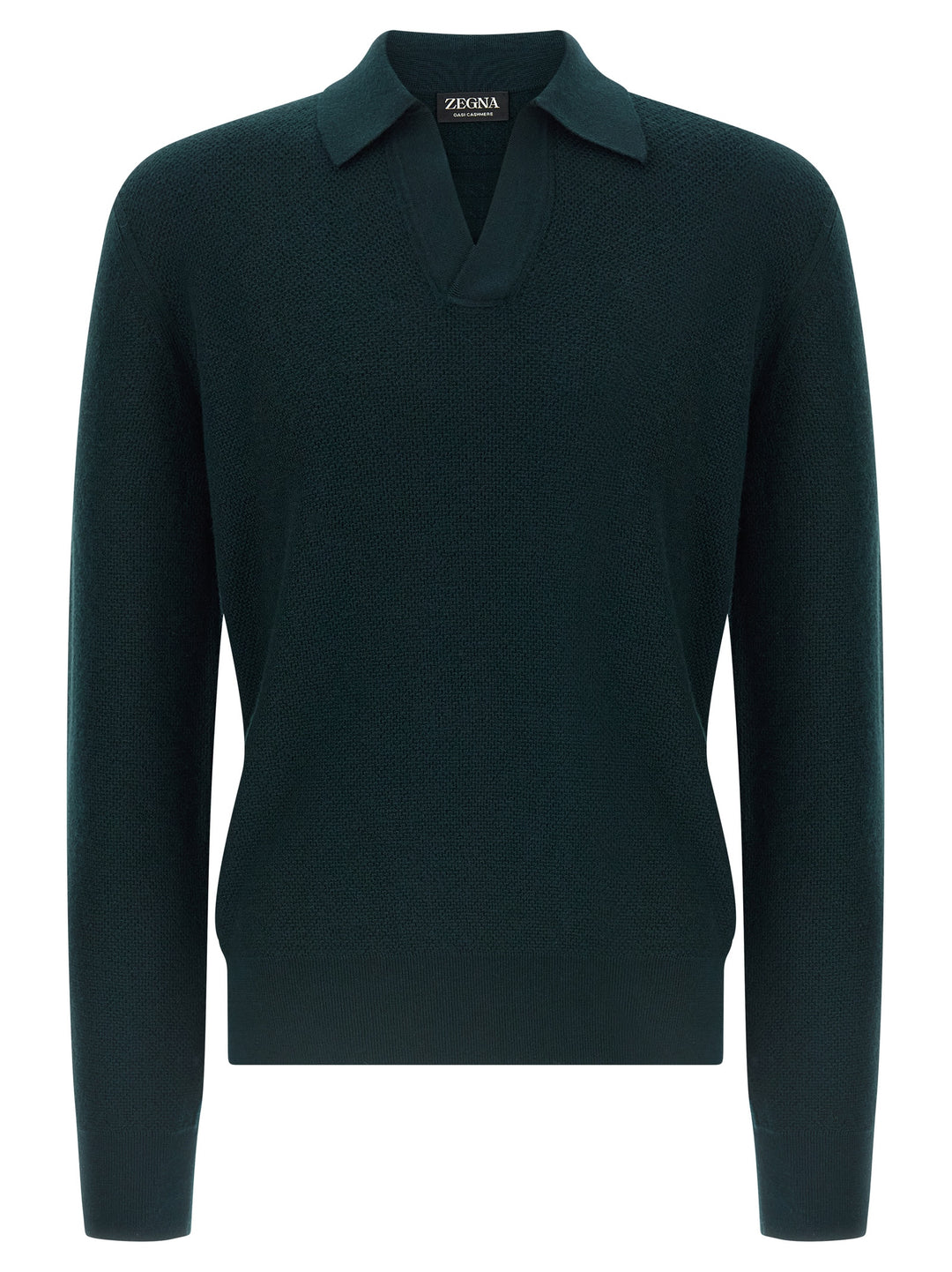 Zegna Oasi Cashmere Polo - Verde | c00312fc8952a81a54d74cc1619cf2c899d329a5