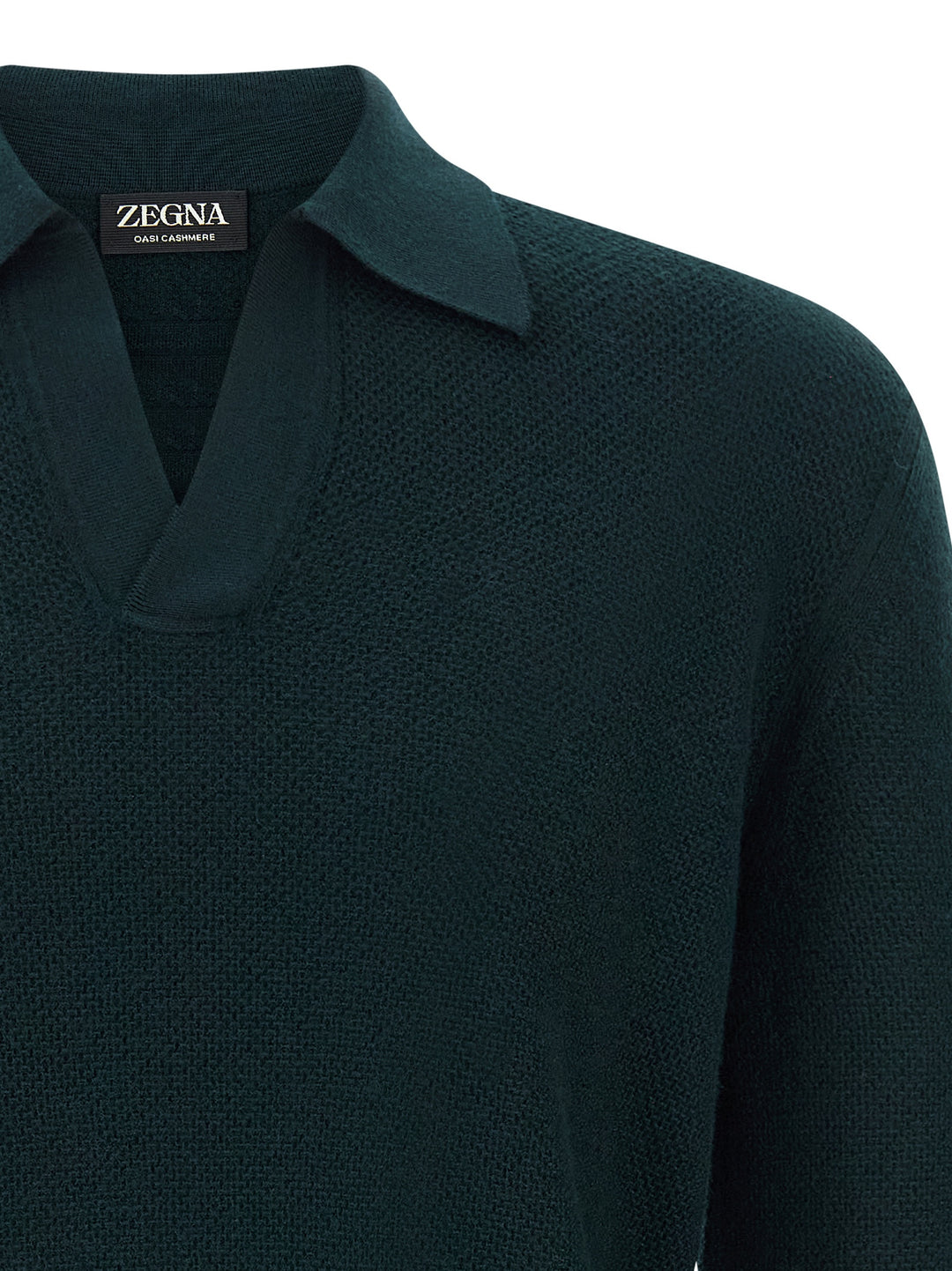 Zegna Oasi Cashmere Polo - Verde | b36934f3f2ba78a71413ce7f0670a9d36ef30310