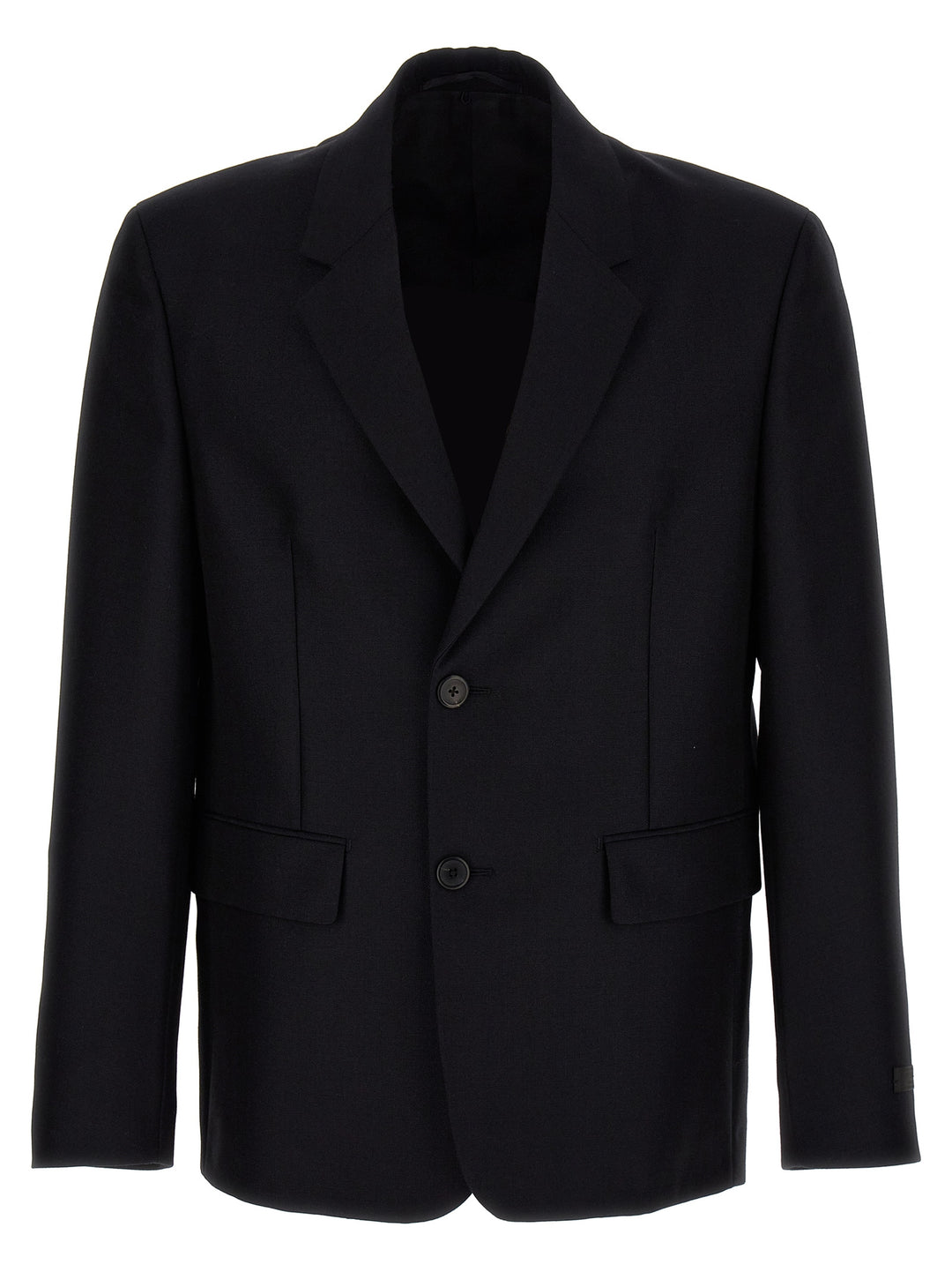 Prada Removable Collar Single-Breasted Blazer - Blu | 53da735421b23e8d64d3624c471c7fa1fe0d6c2b