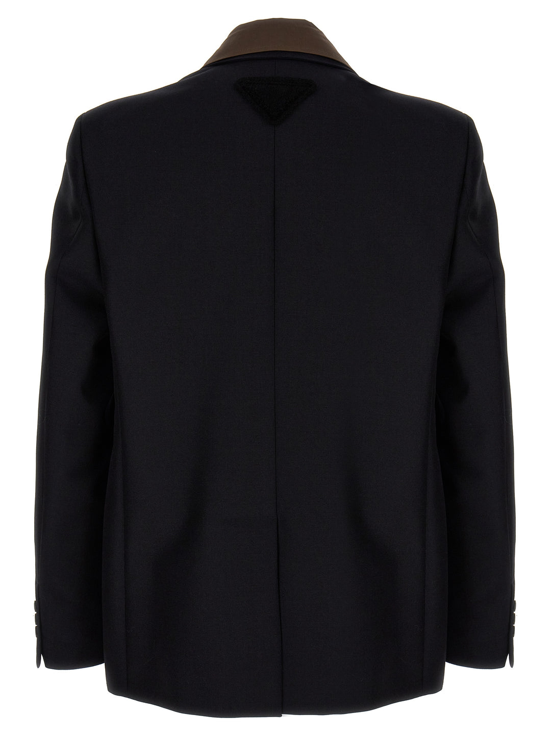 Prada Removable Collar Single-Breasted Blazer - Blu | 1973f8bd3de080a0ac5a335666ac7f8091a5eaa8