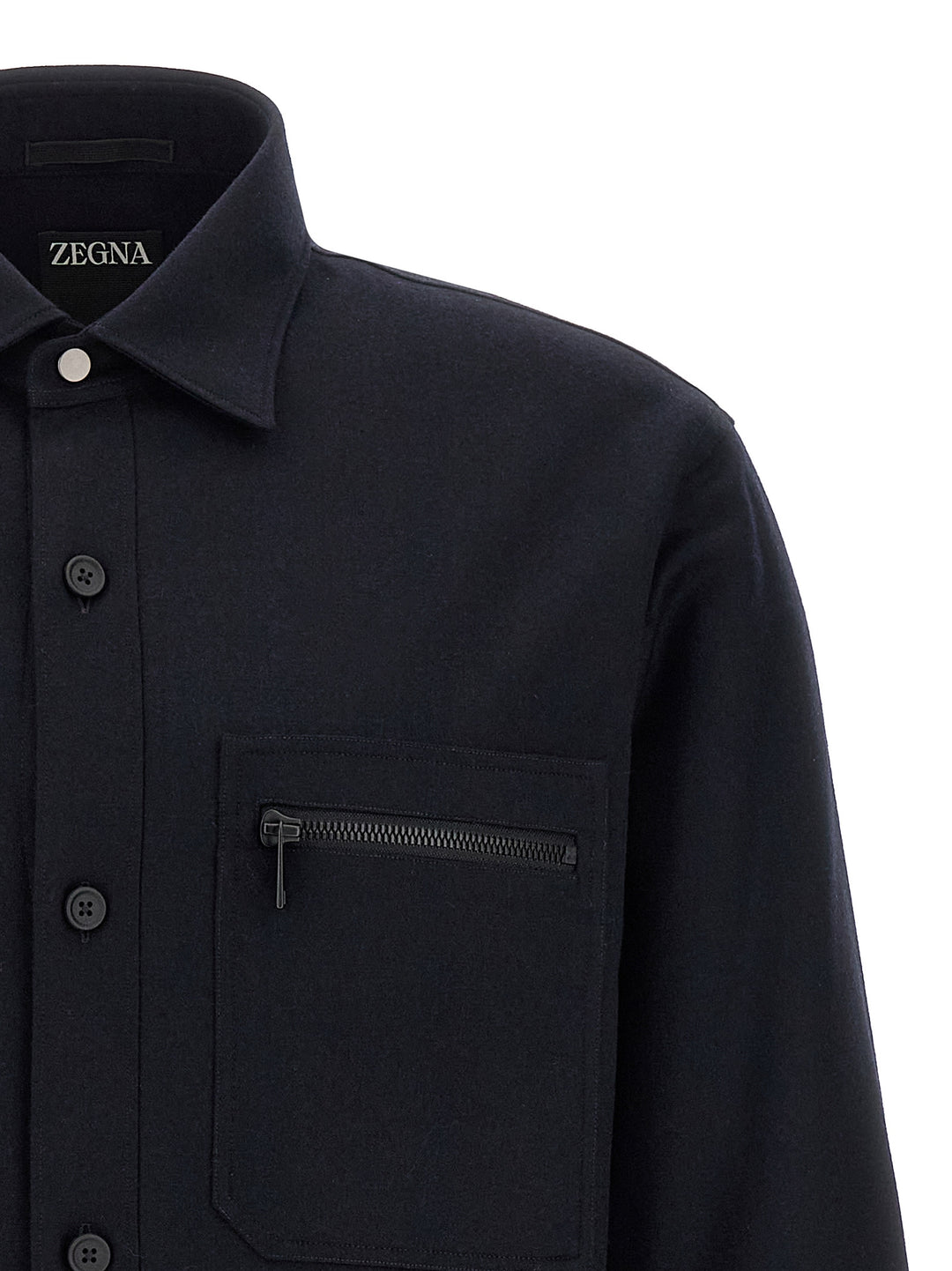 Zegna Techmerino Overshirt Camicie - Blu | 8c5f13152e7a95dd146e9ac76fd5eacae53305e9