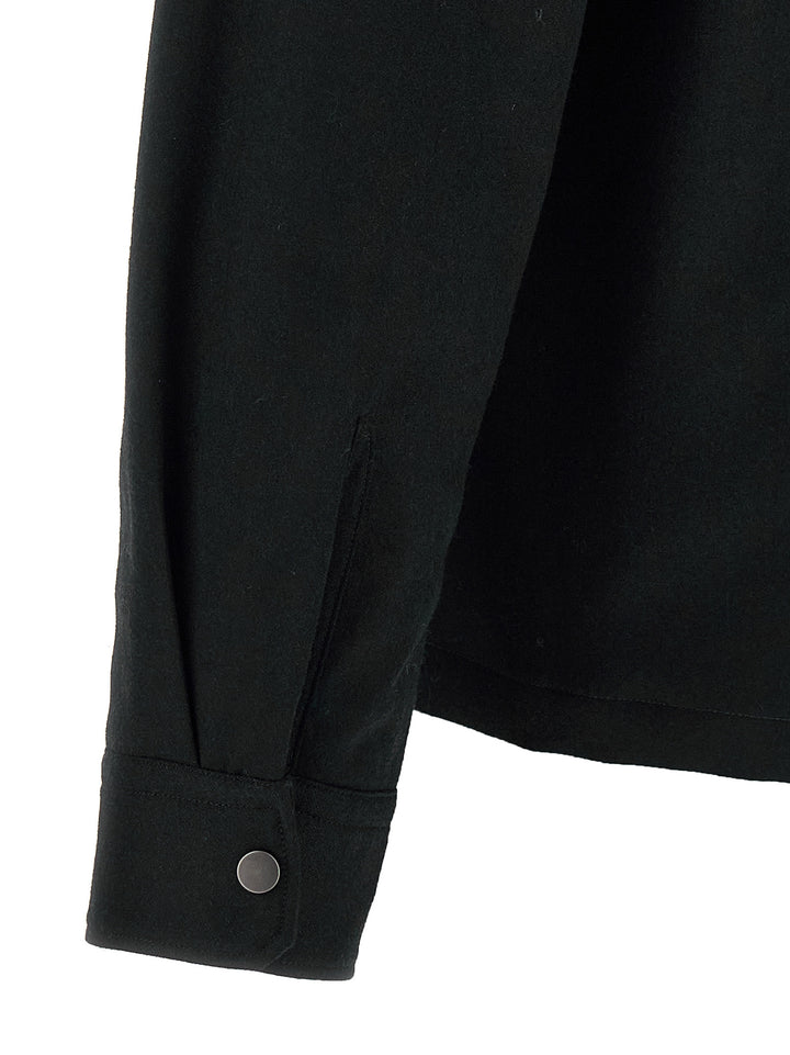 Zegna Techmerino Overshirt Camicie - Nero | 6c344ecdc561cc81dd846dd40727bbfd37b7dbd3