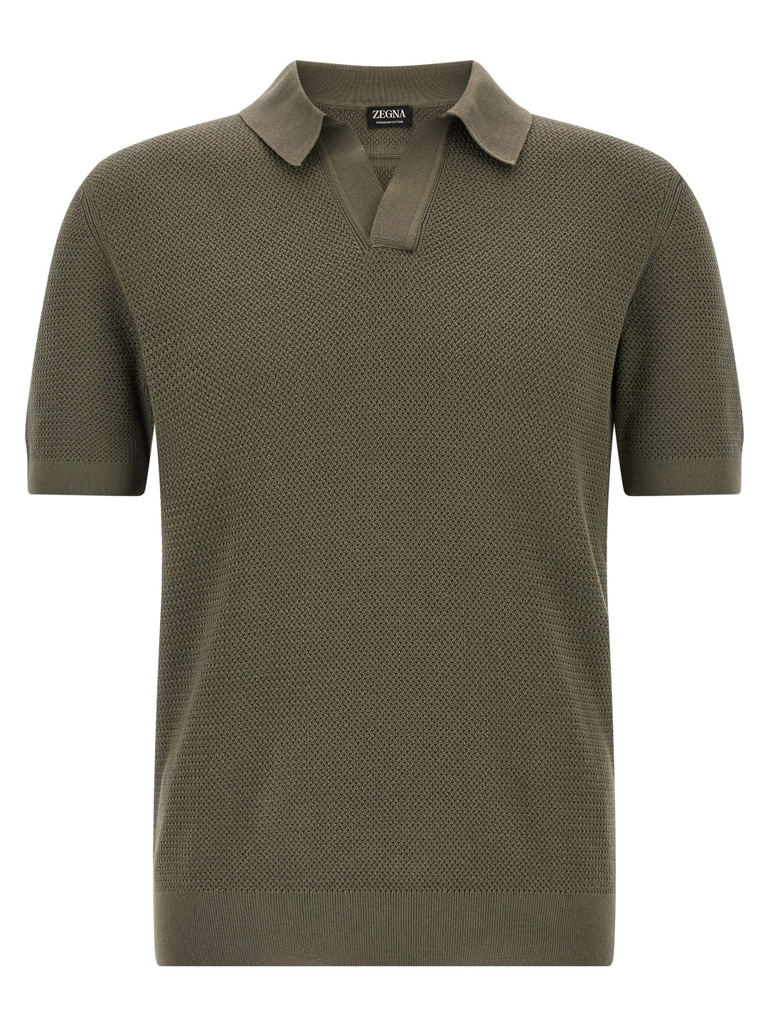 Zegna Premium Cotton  Shirt Polo - Grigio | cd657eef5309c0ee9138c77fdbe13eeafd3349ba