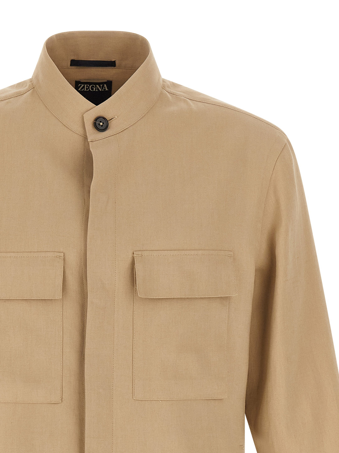 Zegna Oasi Lino Camicie - Beige | 537b3d5c7cd84fc1608dd247f34a548fde910564