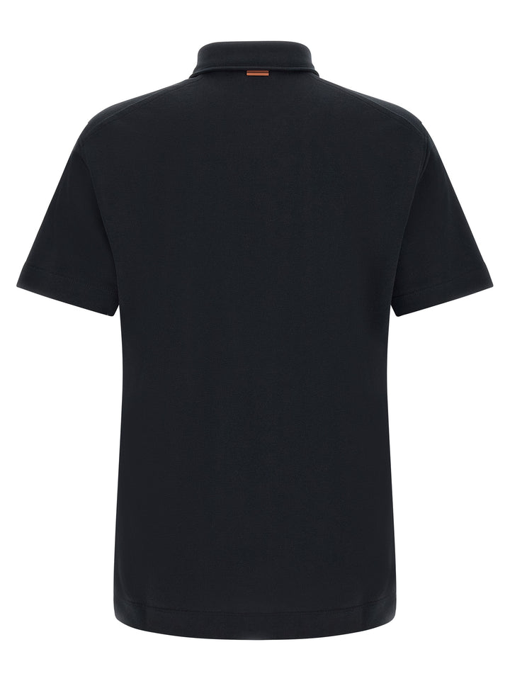 Zegna Shirt With Pocket Polo - Blu | 8de9bd6e7bfb4c2f6a3379886b789e36054b8444