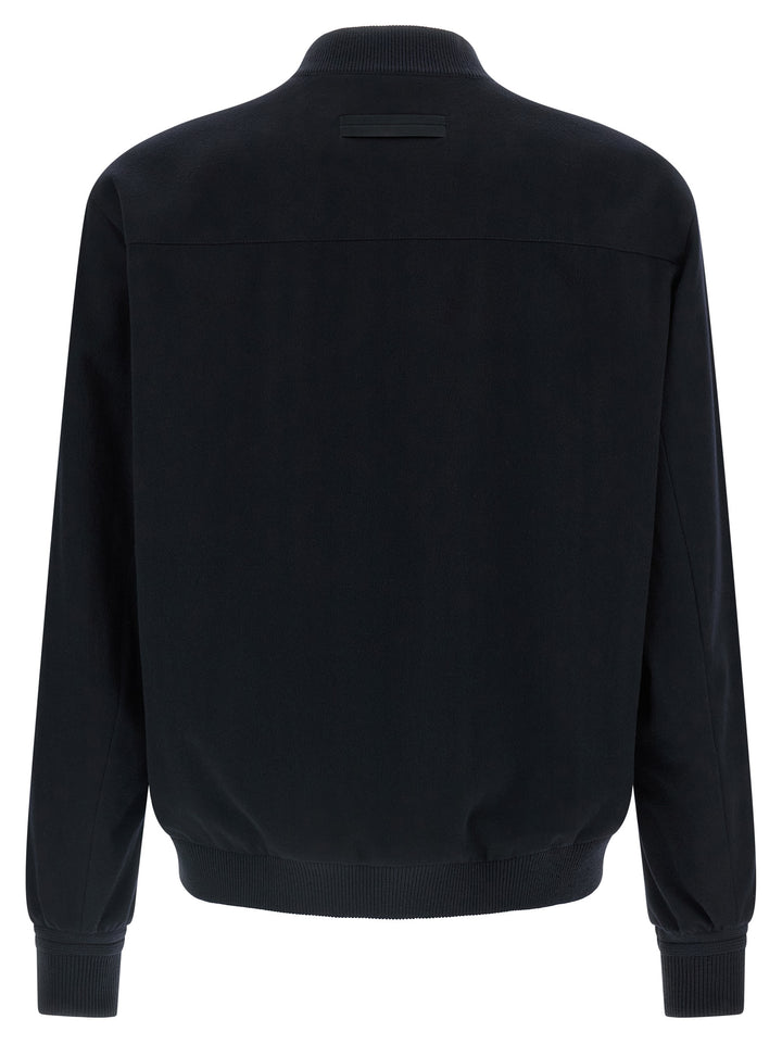 Zegna Oasis Cashmere Bomber Jacket Puffer Jackets - Blu | 657c651a5fd94b22d04ca59860292d6703091e97
