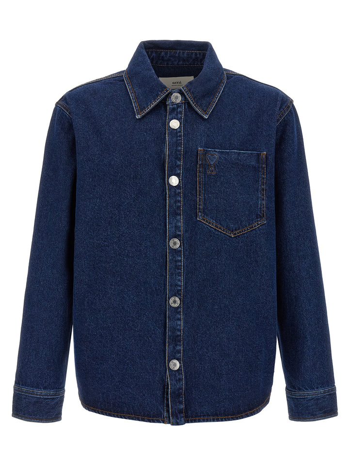 Ami Paris Ami De Coeur Camicie - Blu | 03579f781b8aac55780c5b75793200729134816d