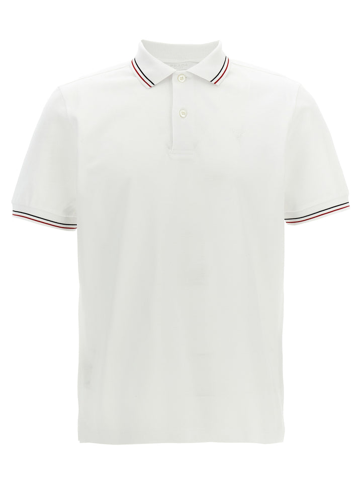 Prada Piqué  Shirt Polo - Bianco | fc6c70f84246dc92e22904b1df7f520626f9a6a2