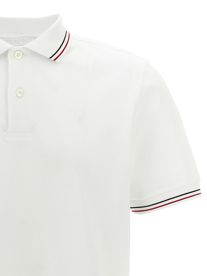 Prada Piqué  Shirt Polo - Bianco | eacb0f7f7f4a19ab9df49203b0e59d8cab310fca
