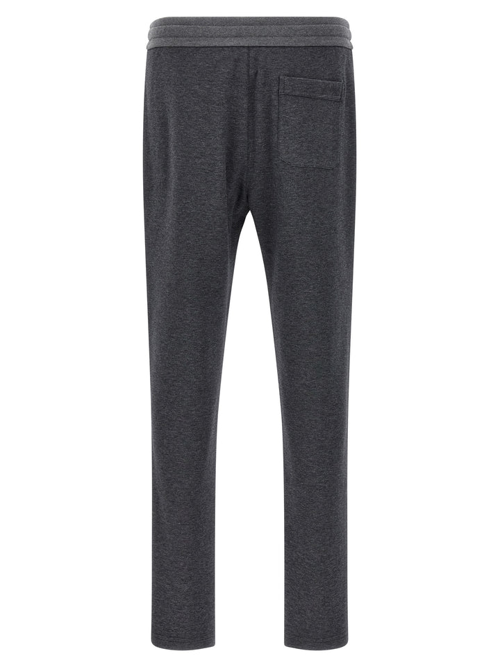 Brioni Piquet Joggers Pantaloni - Grigio | f79cb95dc018fda52116c1d4b107aea655a72f9c