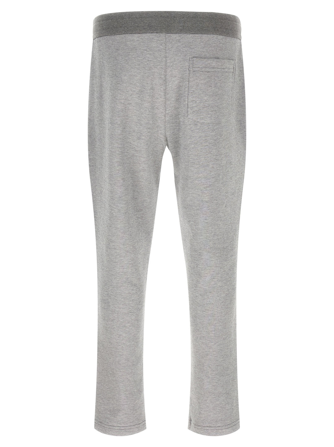 Brioni Piqué Cotton Joggers Pantaloni - Grigio | 5593de596fc88e2ed385641a385b03505398f4b5