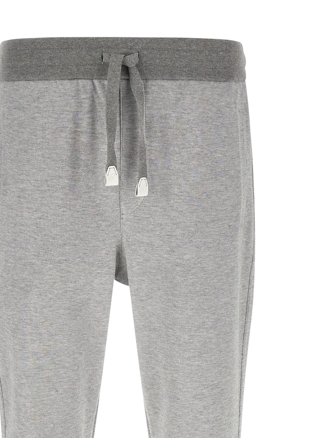 Brioni Piqué Cotton Joggers Pantaloni - Grigio | 8bde8d59b80228ada67f05f2aeff294c58ca329b