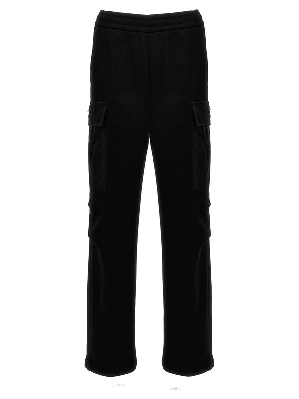 Pantalones Jogger Cargo de Nylon con Inserciones Negro