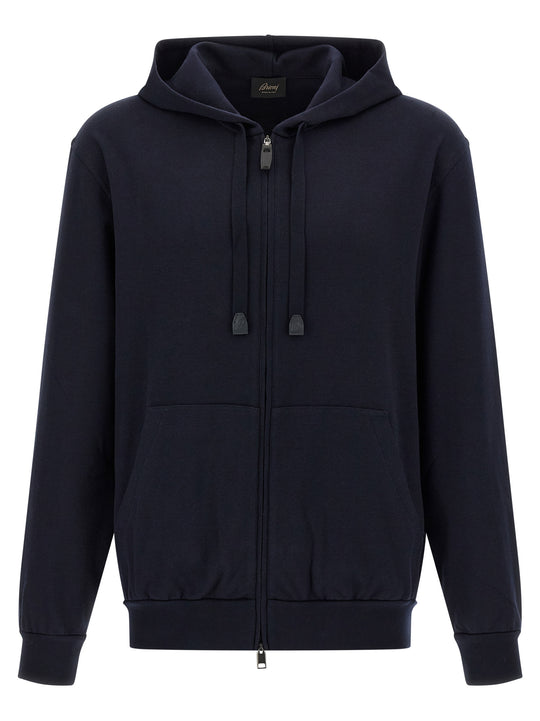 Cotton Hoodie Felpe Blu