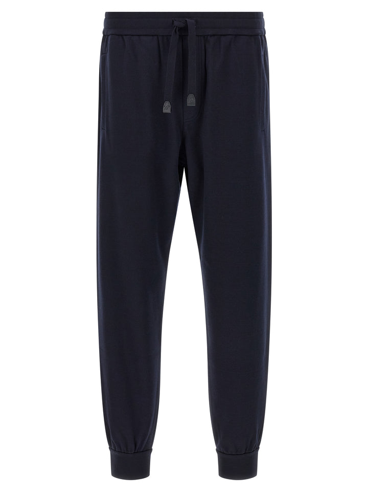 Brioni Cotton And Cashmere Joggers Pantaloni - Blu | 50dcf9fabe7825373945382ca4af46c2242f27af
