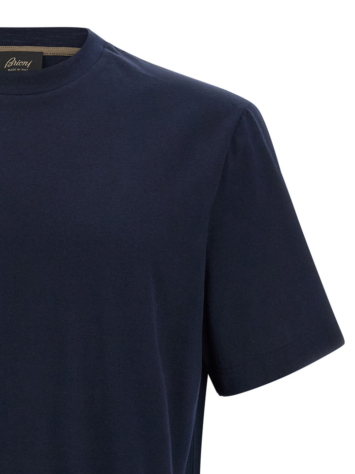 Brioni Logo Patch T shirt - Blu | c939b99b029bf02acd56e5af975bf9abbca27274