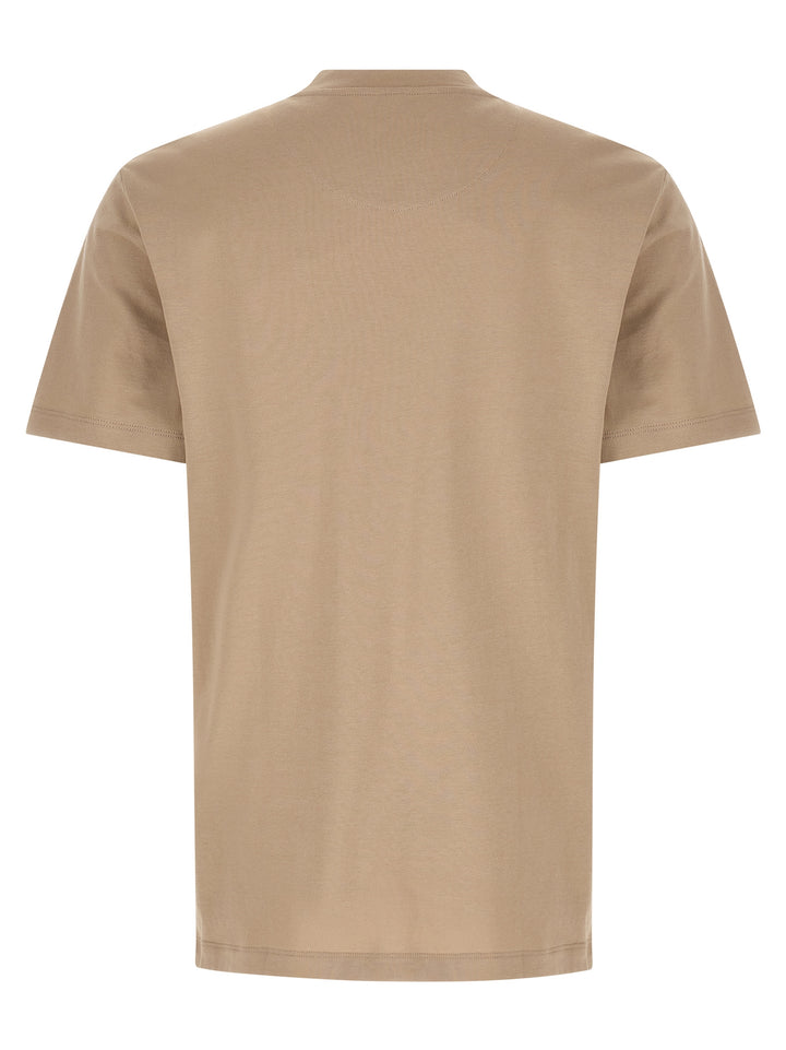 Brioni Carbonated Cotton T shirt - Beige | 18c7a8b73d30f746bc51e44304cb630262c99d12