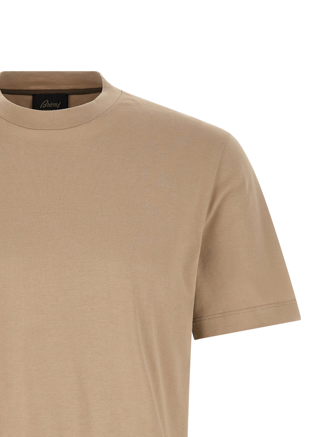 Brioni Carbonated Cotton T shirt - Beige | 437e8b116b435d337402bc36d07351b93f98ad18