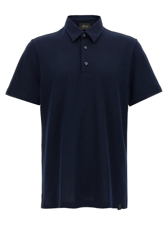 Cotton Shirt Polo Blu