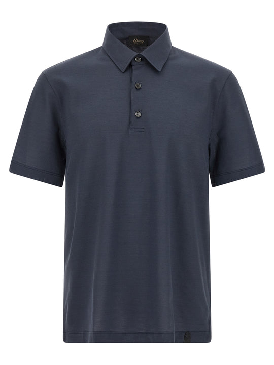 Cotton Shirt Polo Blu