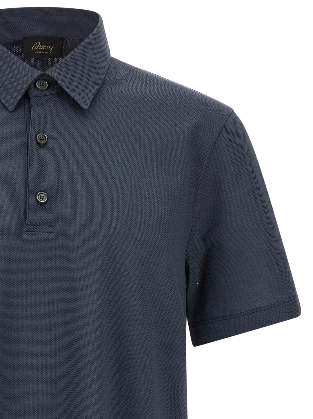 Brioni Cotton  Shirt Polo - Blu | e8cdb345bce7046ba18bd58cab8c676ad7d75260