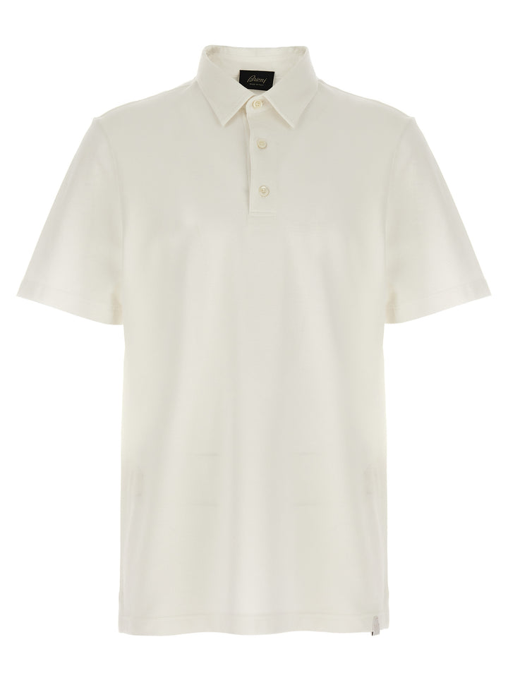Brioni Cotton  Shirt Polo - Bianco | 72699786f05d0bfcbea9856e102eb0354245b16f