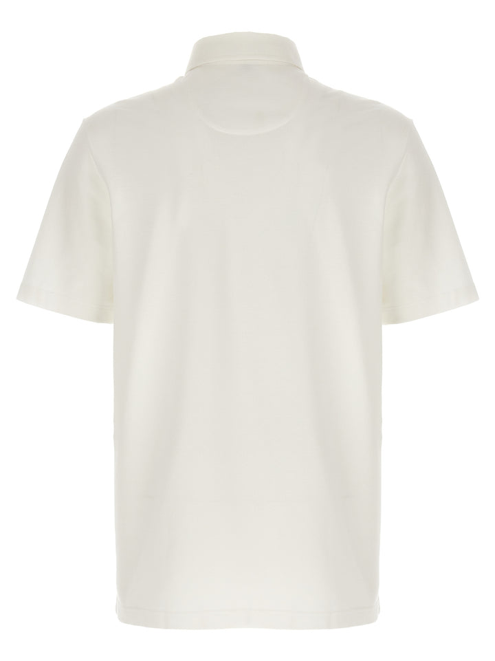 Brioni Cotton  Shirt Polo - Bianco | 1969c44df1ff98979062445102c045196ff3e966