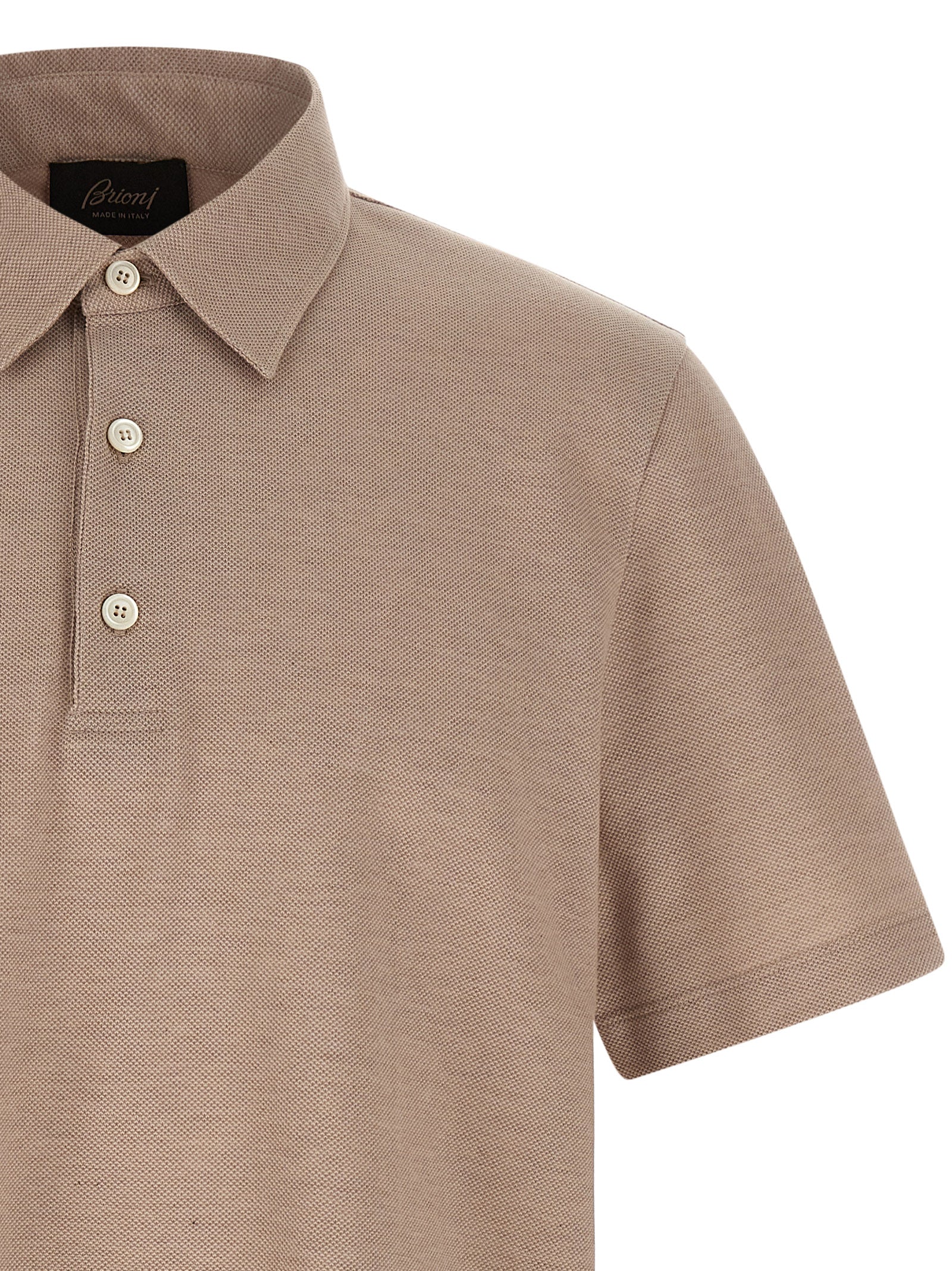Brioni Cotton  Shirt Polo - Beige | 22d18c7a23774279ae6466d8ec778d50798b3bd2