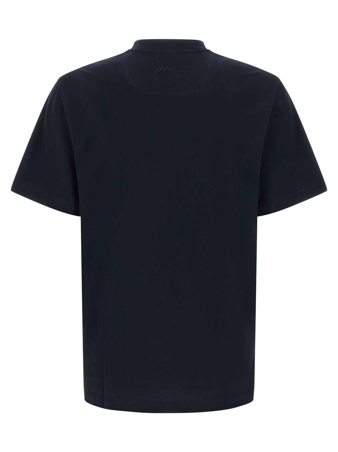 Brioni Logo Embroidery T shirt - Blu | 0e84b9b3860b9f44386ec0aa2269a59843da63af