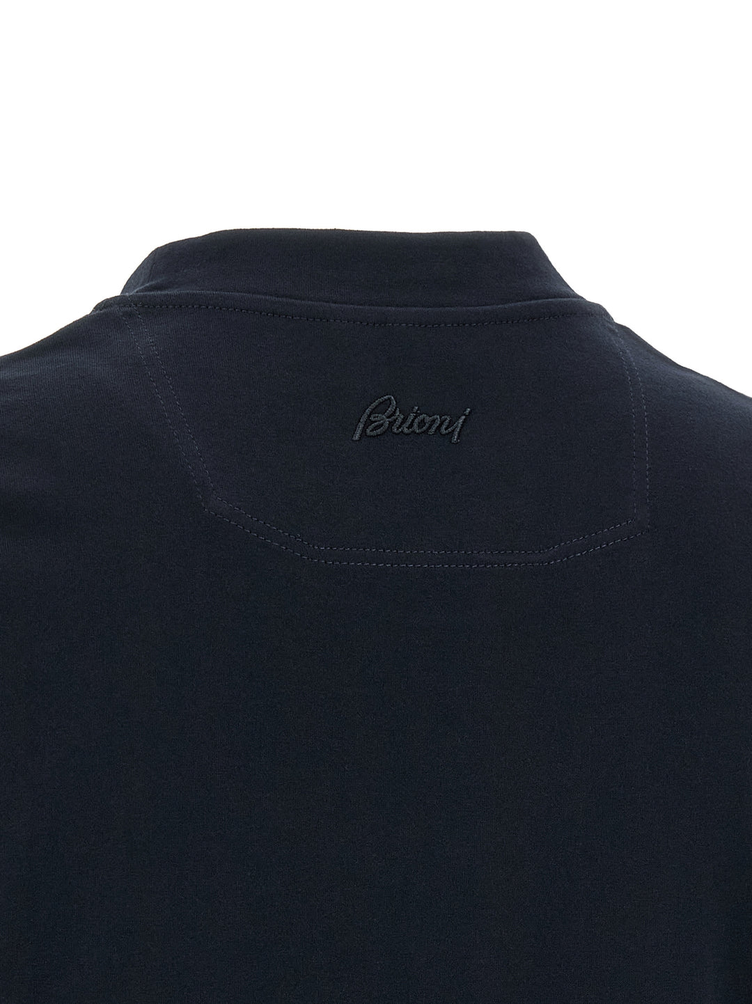 Brioni Logo Embroidery T shirt - Blu | 165ed688d3951701f943a9ecad5feed2215ca7df