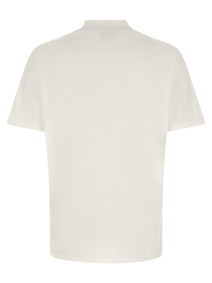 Brioni Logo Embroidery T shirt - Bianco | dae33146154725593907e04431e137c12b741bb8