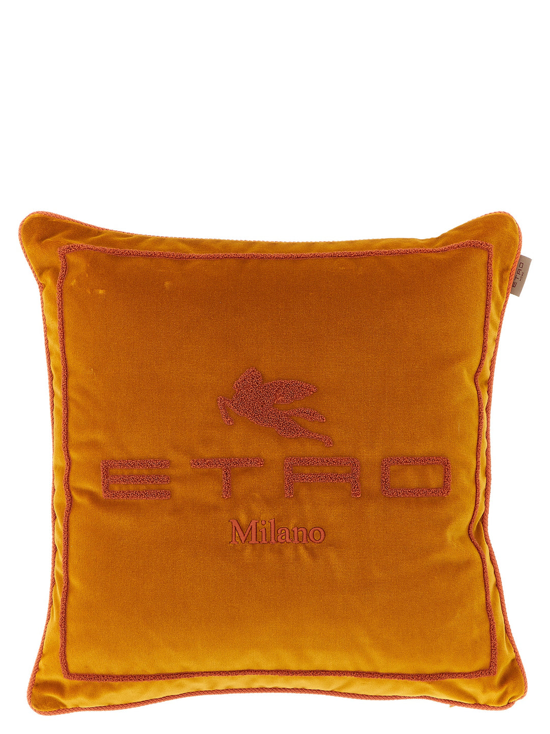 Etro Home Spunga Logo Cushion Cushions - Arancione | b0eb53856f91e0c0782b95669ba2302ab9ab1d5c