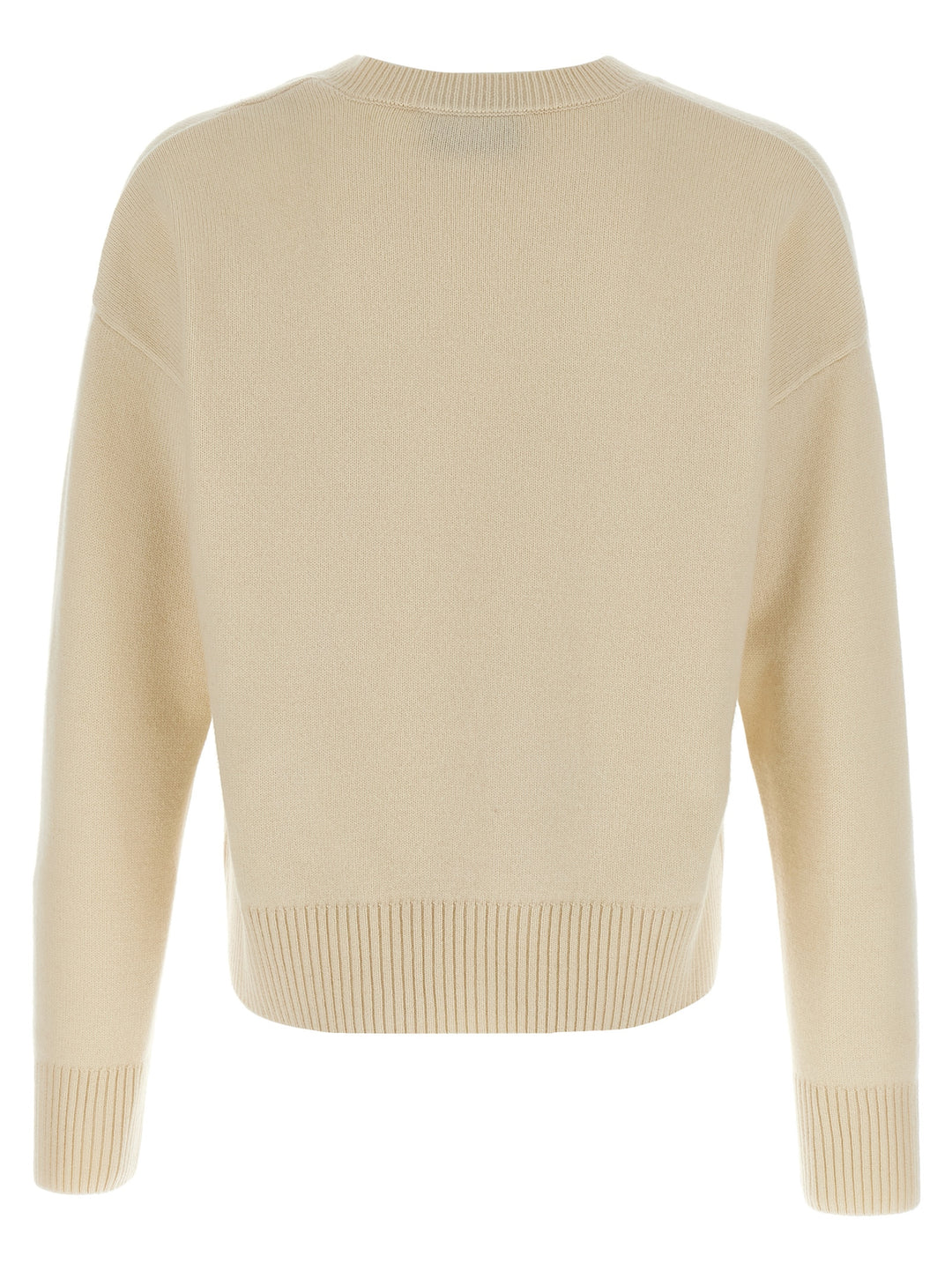 Ami Paris Puff Logo Patch Sweater Maglioni - Beige | 772fe6c8d7baae70eb22c599b196e636ccfc14a4