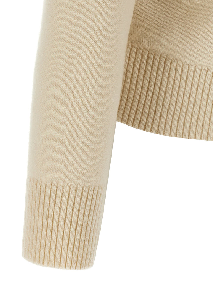 Ami Paris Puff Logo Patch Sweater Maglioni - Beige | 4c3a4e871f115d5e43677d8e64a5fa9083a8858f