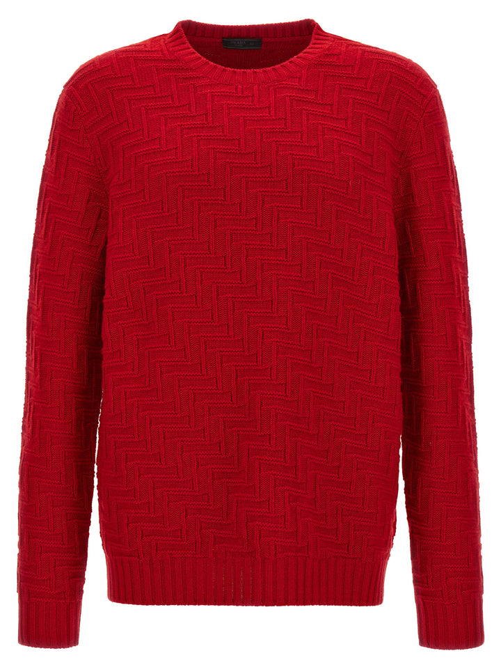 Prada Crew Neck Sweater Maglioni - Rosso | 6192050c9a9191f743466998fbdd43848b80c8f0