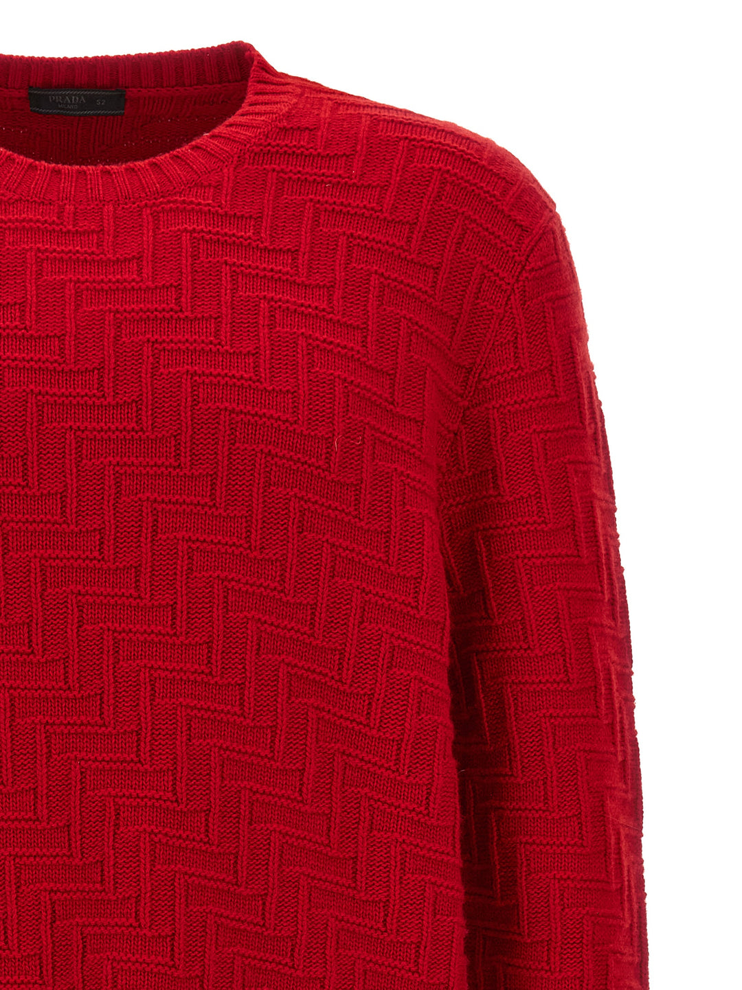 Prada Crew Neck Sweater Maglioni - Rosso | c87c44dc312410ec66a83180f1c7eff6a9ed38fe