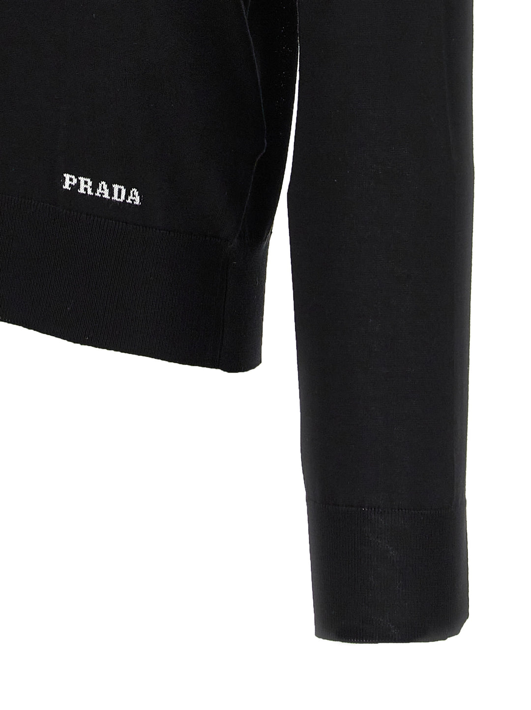 Prada Silk Sweater Maglioni - Nero | b328a8e0bf5b39b63fecbb239d81ad0d532ed266