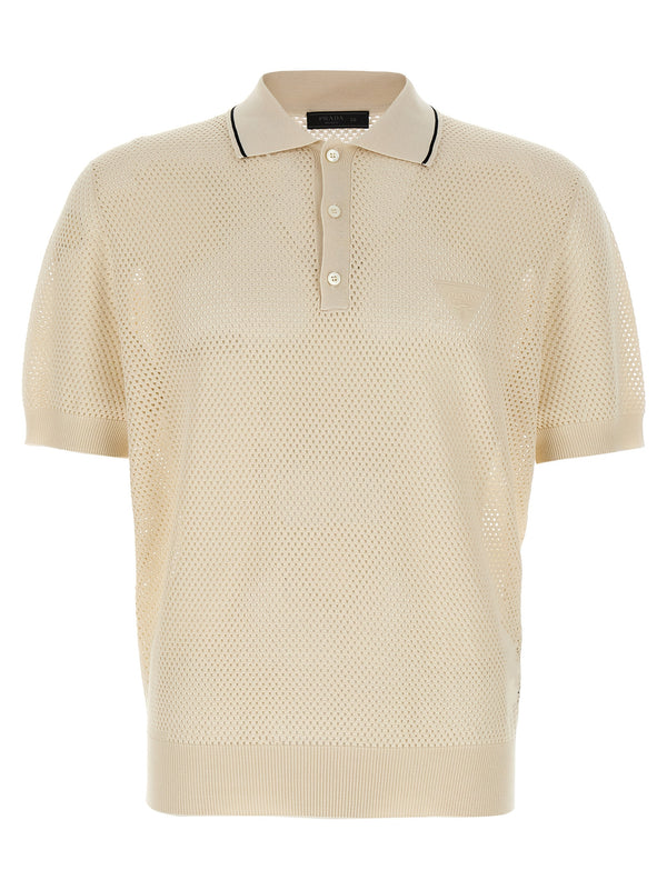 Polo Blanca Perforada