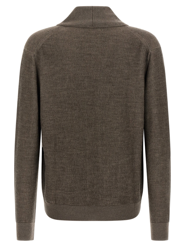 Brioni Shawl Neck Cardigan Maglioni - Marrone | 2346e8eb360237bba0ebc0bcb4302f8329587fc8