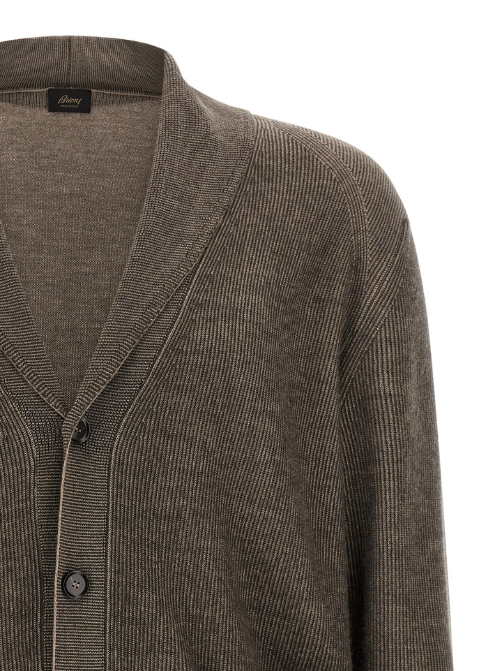Brioni Shawl Neck Cardigan Maglioni - Marrone | a54cf66c982944081e56f22f28c968855881b0b2