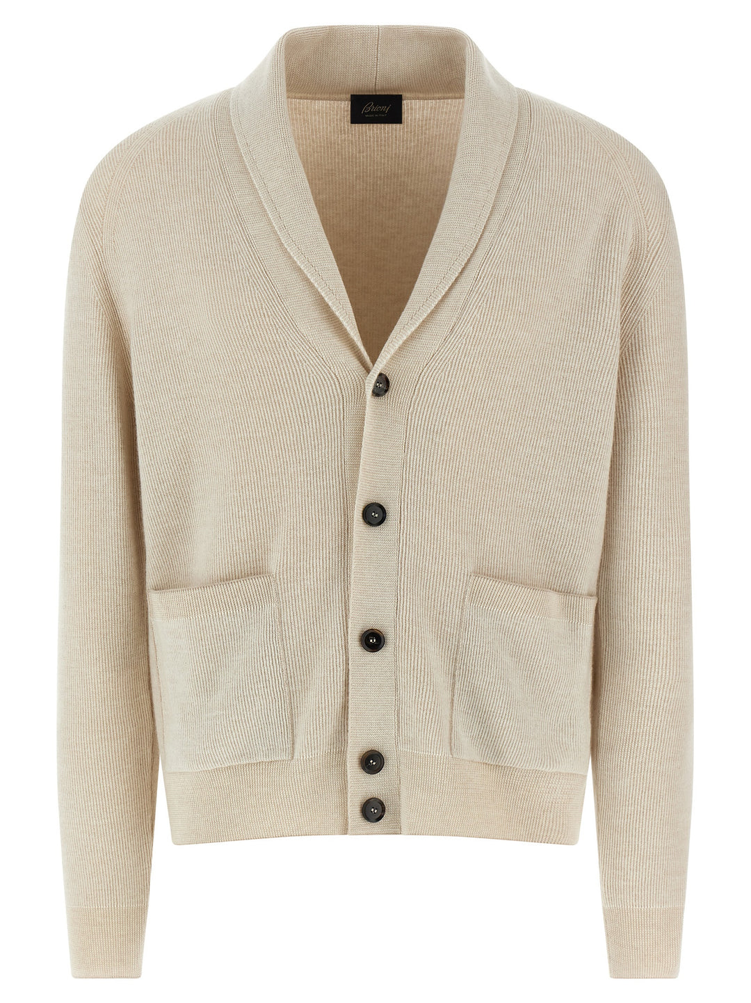 Brioni Ribbed Cardigan Maglioni - Beige | 8d2473908ce7d8a05964b3a0b367729edb0a839a