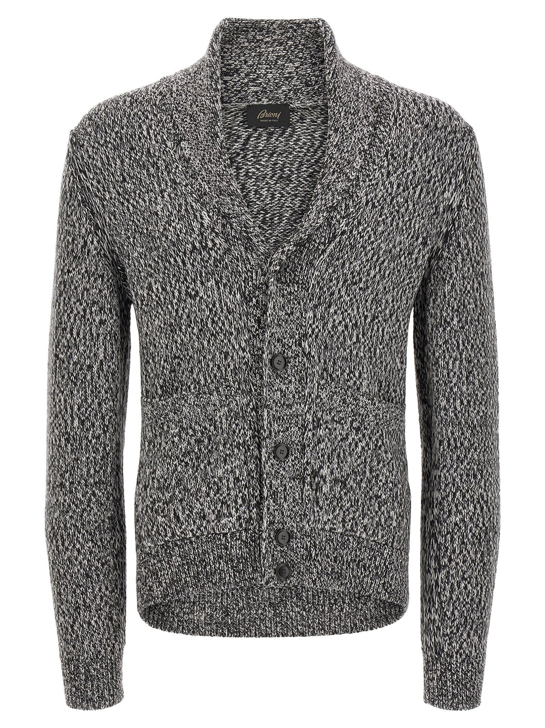 Brioni Shawl Neck Cardigan Maglioni - Bianco/Nero | 10bf6b2f65386431e2925c1b005e00ec4bd32f0e