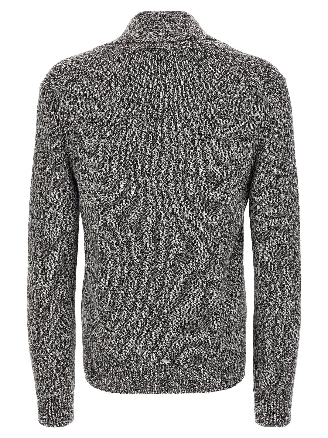 Brioni Shawl Neck Cardigan Maglioni - Bianco/Nero | 98bdf9a22008e194ead87d24d45b4b73375f8100