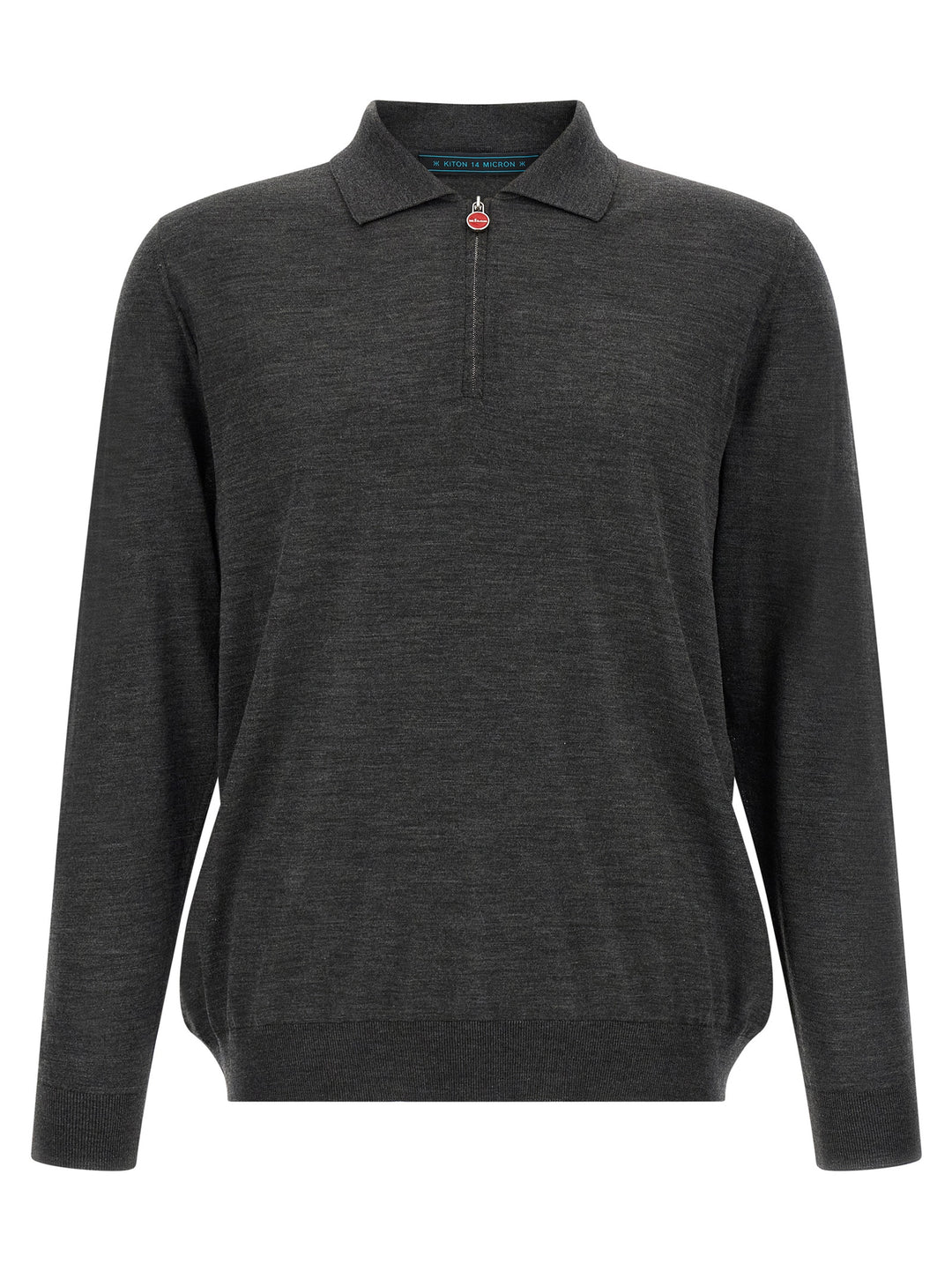 Kiton Wool  Shirt 14 Microns Polo - Grigio | 8b7639a80ab109b0fd6c12c1e800e0a2f62dd9bf
