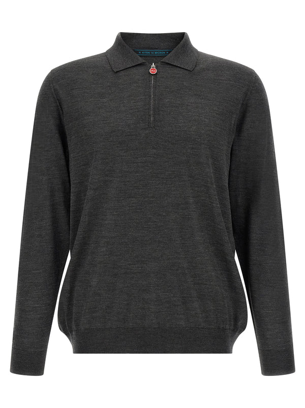 Wool Shirt 14 Microns Polo Grigio