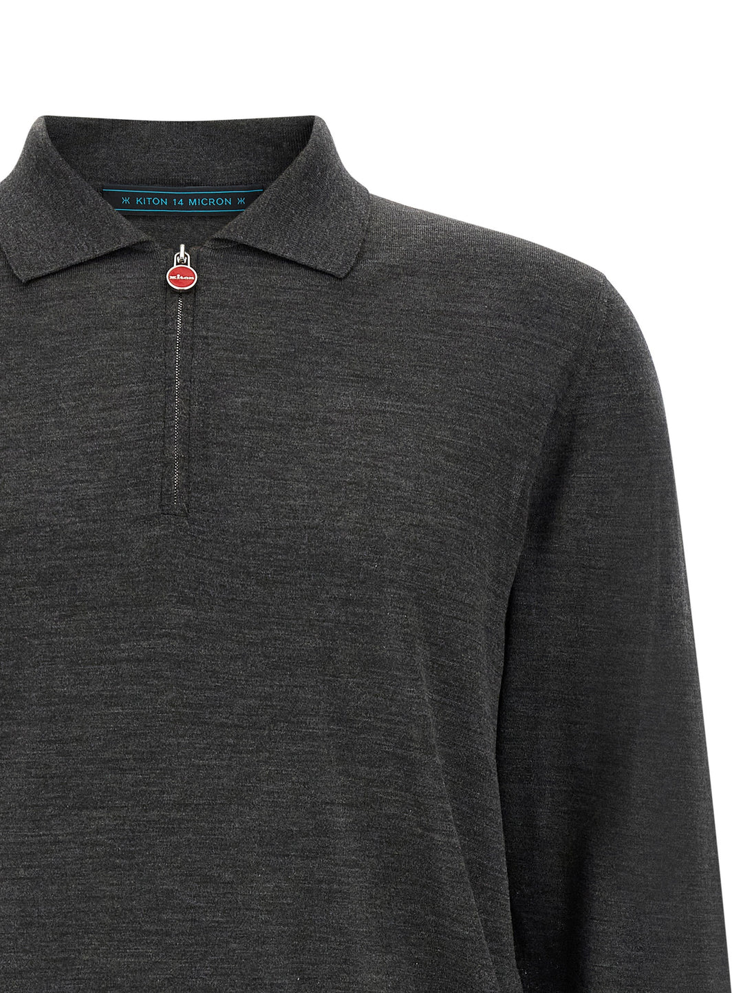 Kiton Wool  Shirt 14 Microns Polo - Grigio | 355f91eb51f5c674f0fc4e250408d41df48715dc