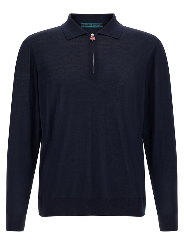 Wool Shirt 14 Microns Polo Blu