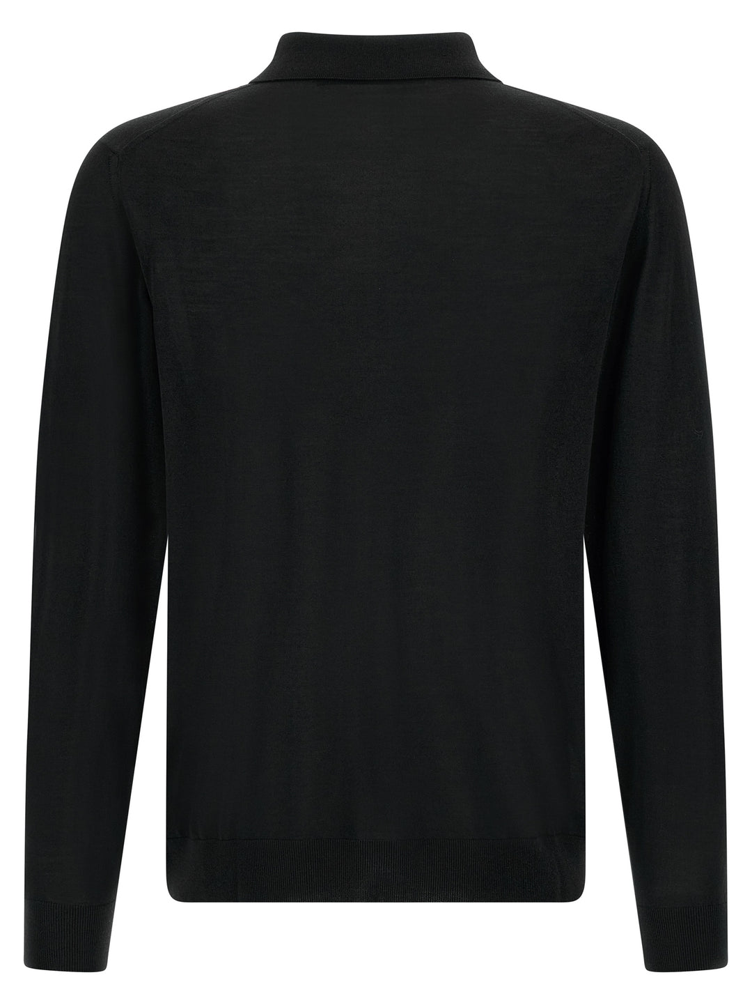 Kiton Wool  Shirt 14 Microns Polo - Nero | 4d04dd3d46d1f6cdc937b01927a7c9fb79de9d7b